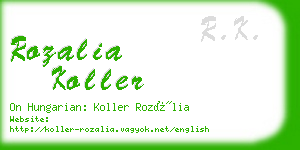 rozalia koller business card